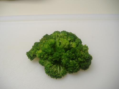Broccoli after blanching...